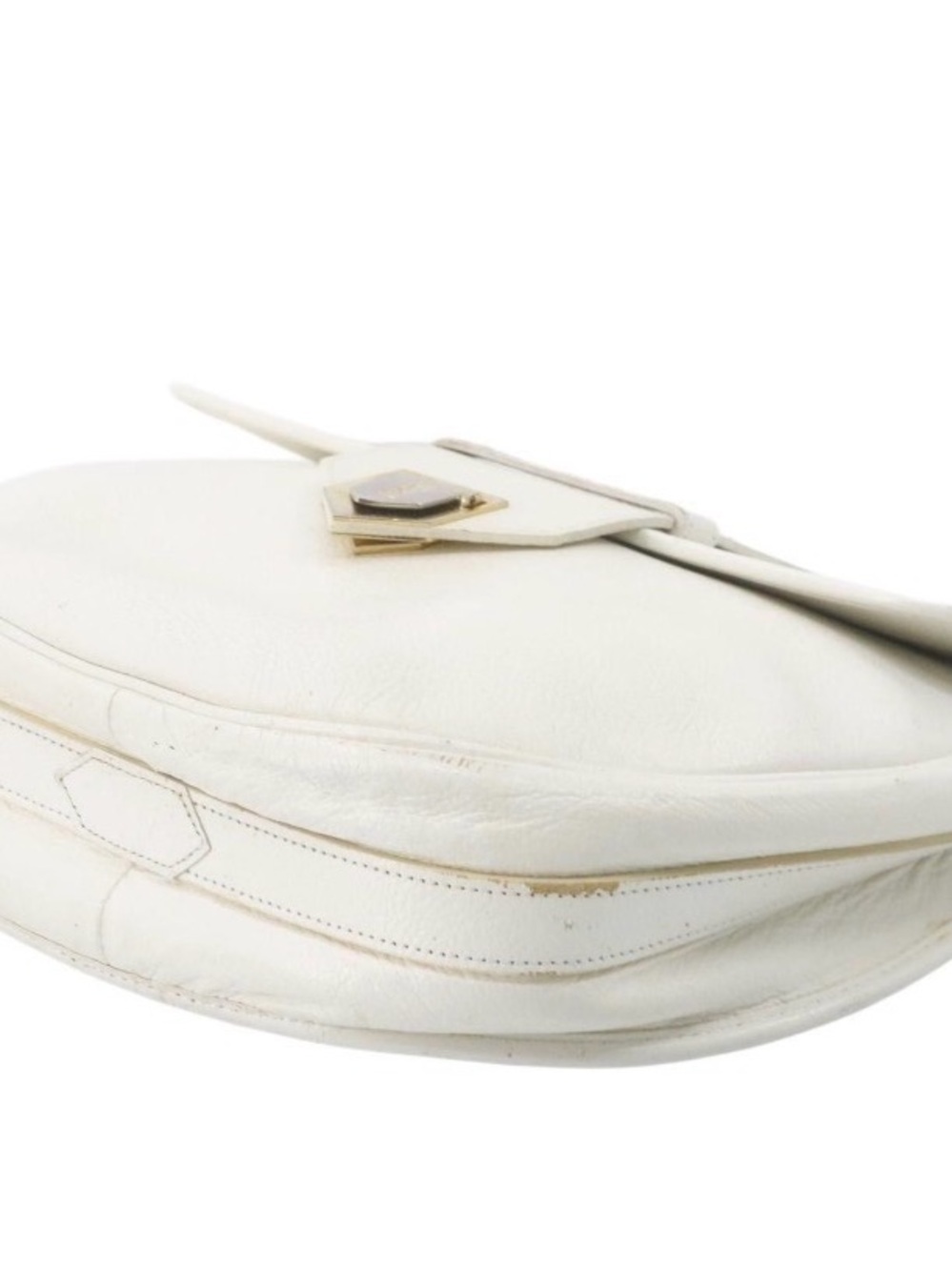 YVES SAINT LAURENT WHITE LEATHER CROSSBODY BAG - Picture 5 of 9